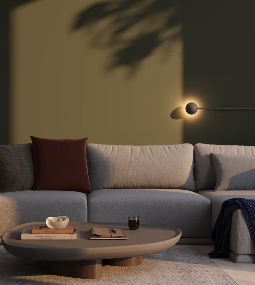 P13_MAGNAT_C79_bezowy-dolomit_salon_03_wieczor_GREY_RAL6009